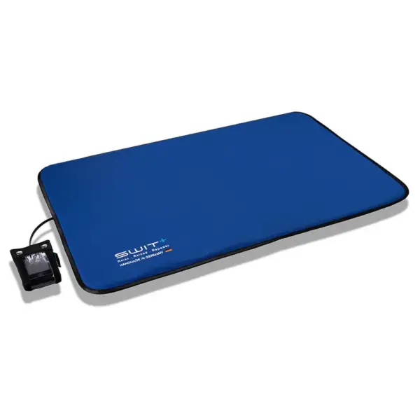 SWIT® Hundematte in Blau mit integriertem Neurobalance-System, erhältlich in verschiedenen Farben und mit 5 Modi für Entspannung, Fokus & Regeneration.